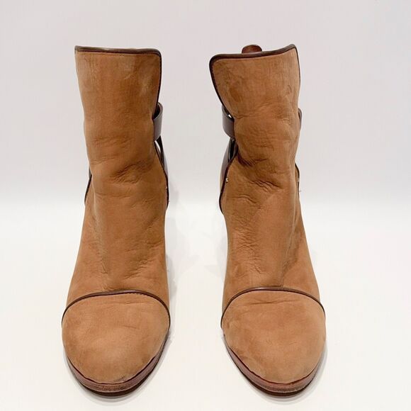 Rag & Bone Women’s Kinsey Brown Nubuck Leather Victorian Ankle Bootie Size 8.5 - Picture 4 of 16